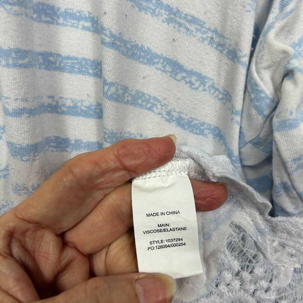 W.Lane Blue Striped Top - Size L - Image 3