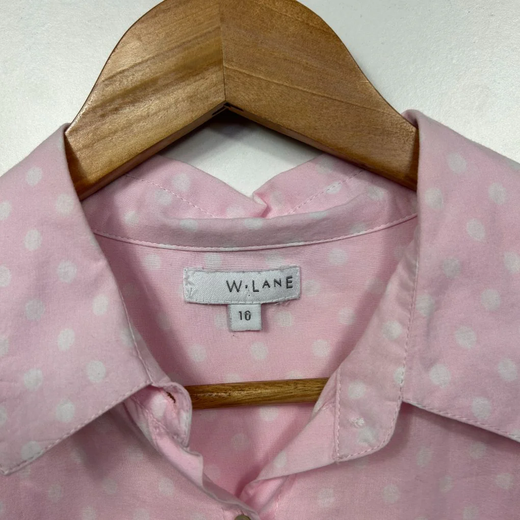 W.Lane Pink Cotton Shirt - Size 16 - Image 3