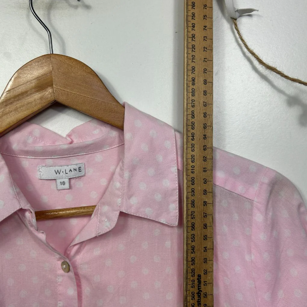 W.Lane Pink Cotton Shirt - Size 16 - Image 5