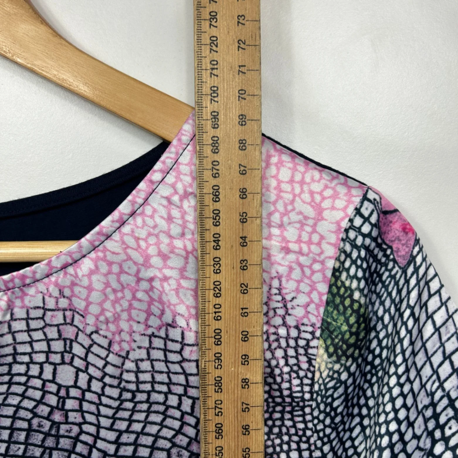 W Lane Short Sleeve Top Size 14 Floral Navy Multicoloured - Image 7