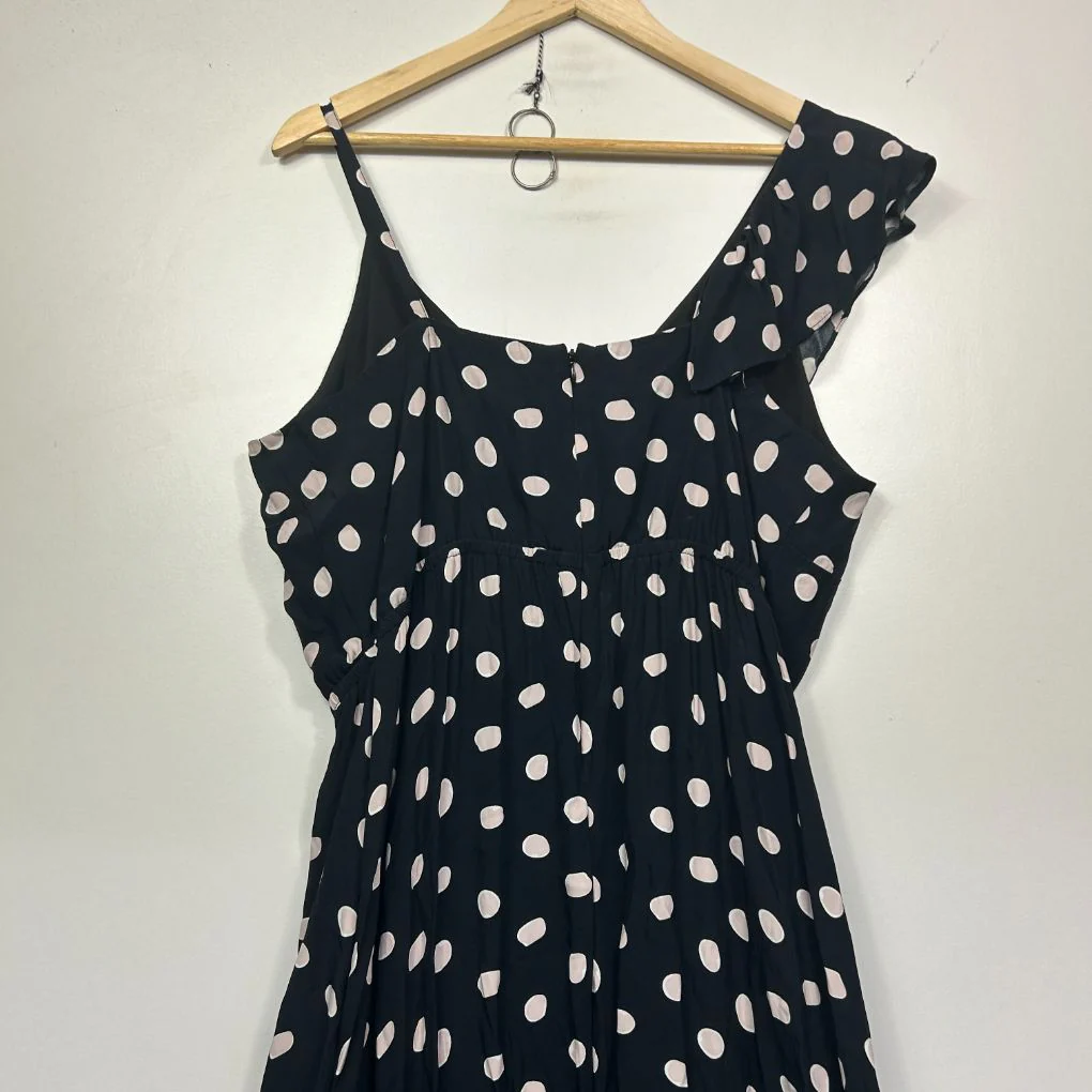 Wayne Cooper Black Polka Dot Dress - Size 16 - Image 2