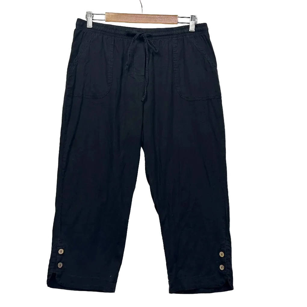 Willow & Tree Black Linen Pants - Size 16