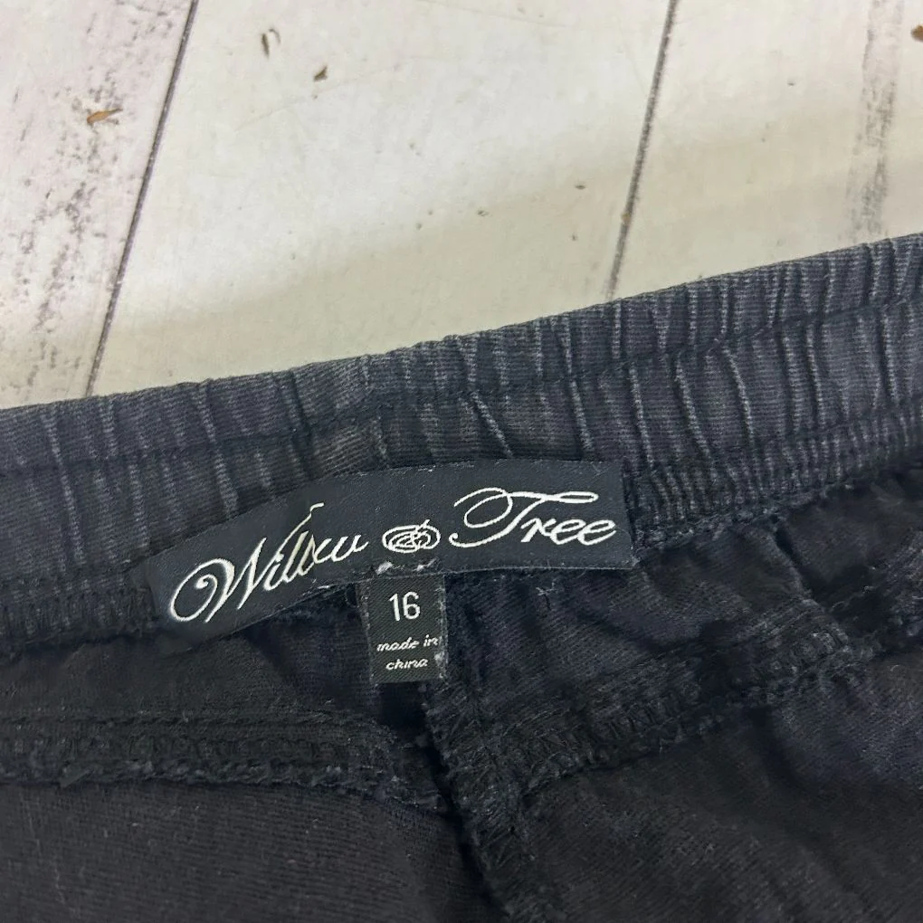 Willow & Tree Black Linen Pants - Size 16 - Image 4