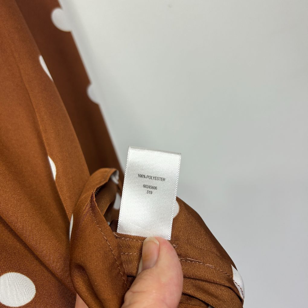 Witchery Brown Polka Dot Top - Size 12 - Image 4