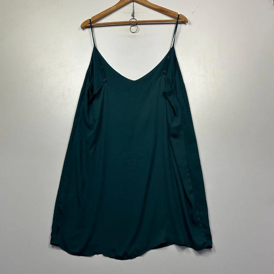 Witchery Green Mini Slip Dress - Size 16 - Image 4