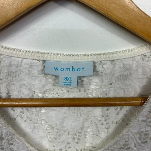 Wombat White Lace V-Neck Top - Size 3XL - Image 2