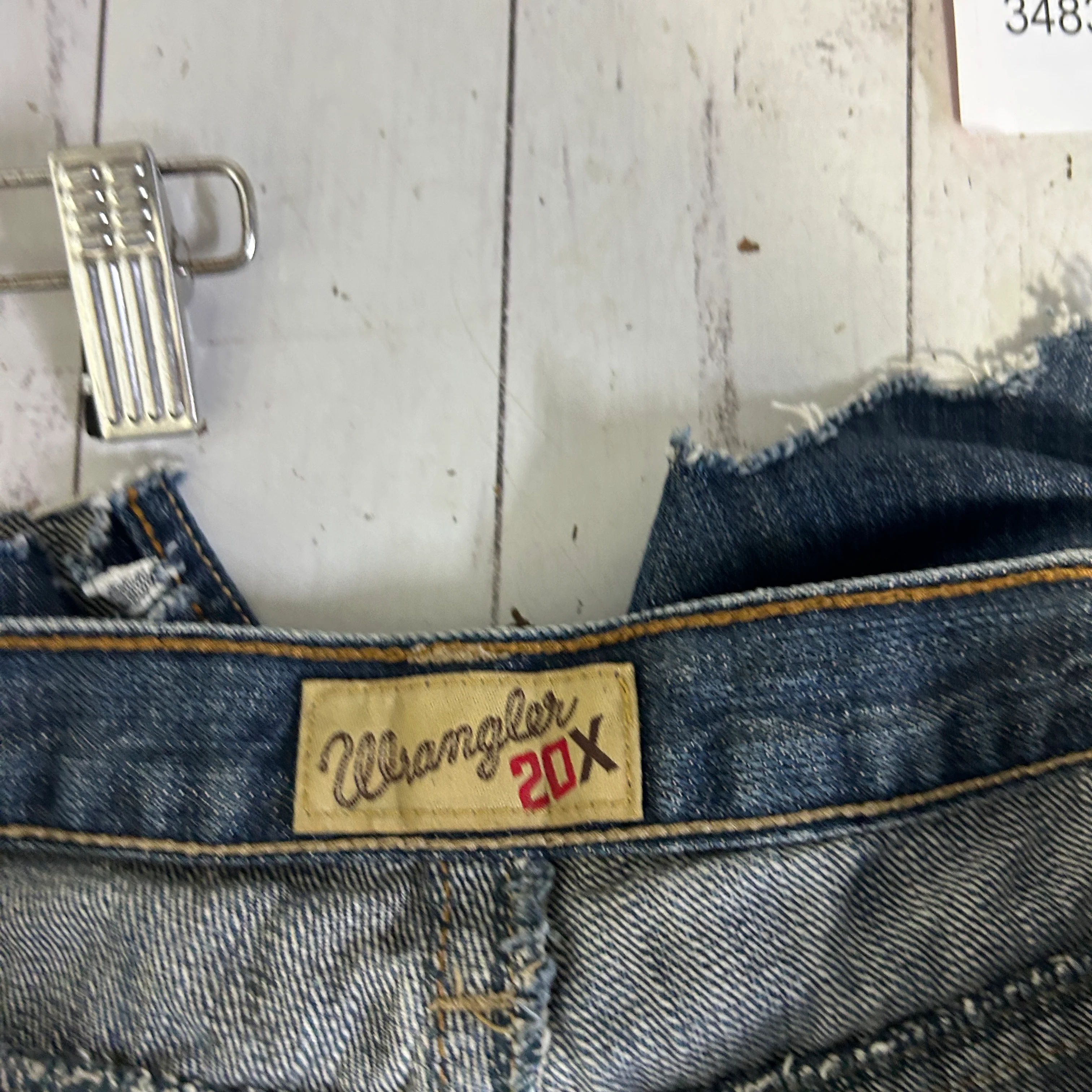 Wrangler Dark Blue Cut Off Denim Shorts - Size 20X - Image 5
