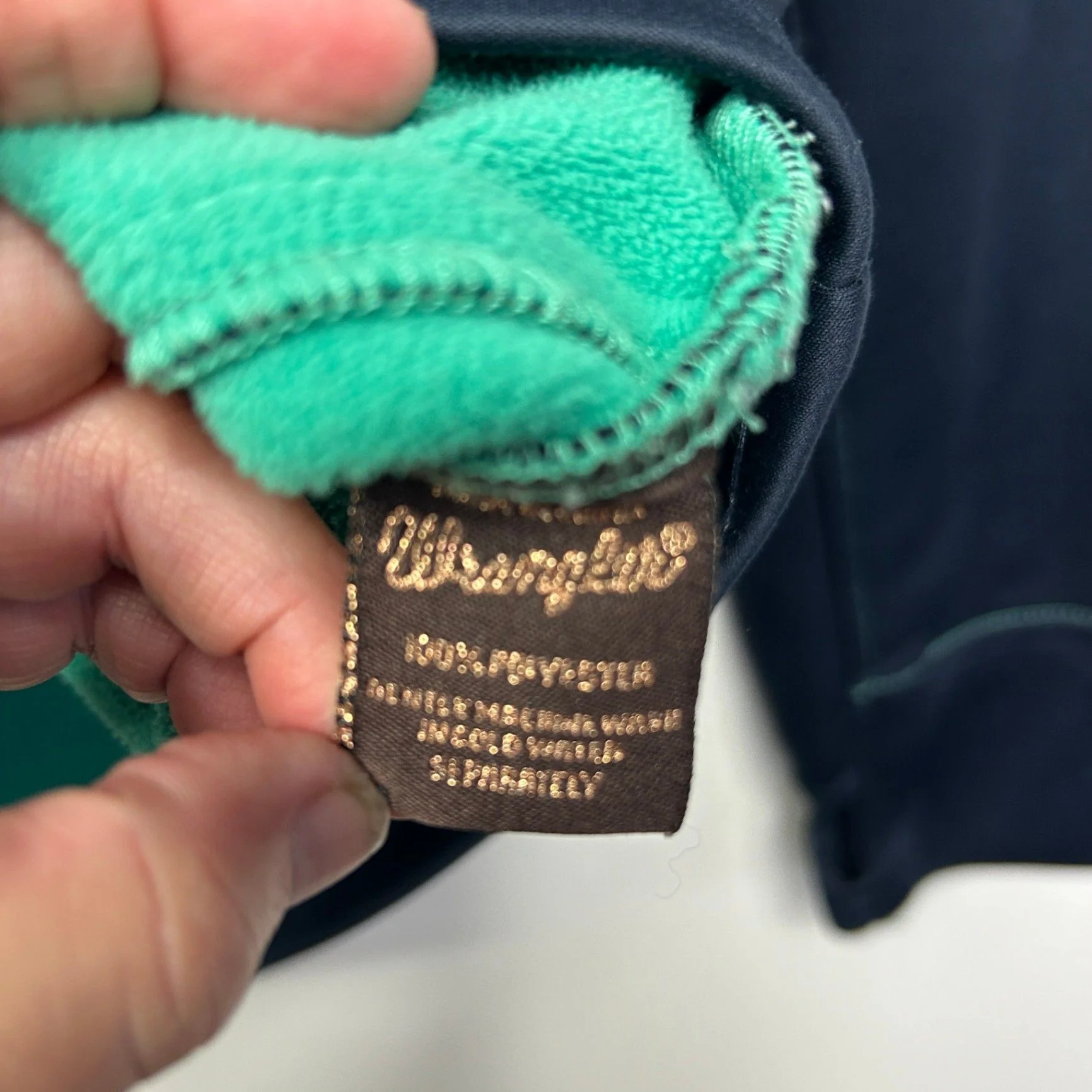 Wrangler Womens Jumper 1/4 Zip Long Sleeve Navy Zipped Pockets - Image 4