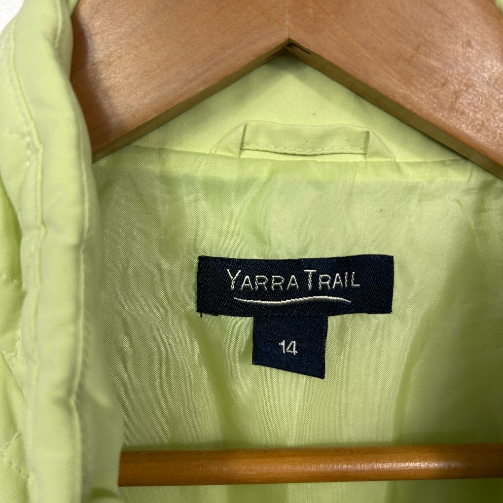 Yarra Trail Lime Green Quilted Vest - Size 14 - Image 4