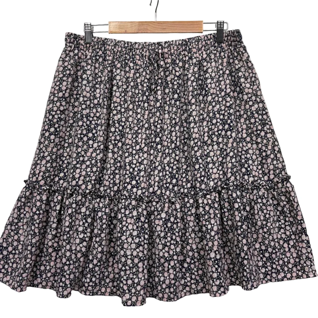 You + All Multicoloured Floral Tiered Skirt - Size 18